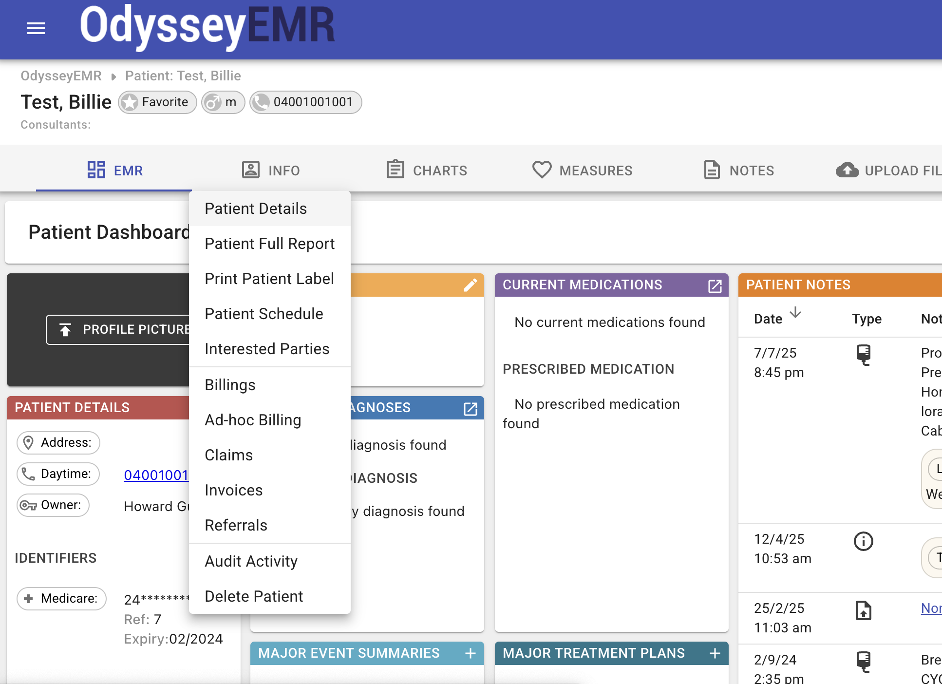 Healthcare professional using Odyssey EMR